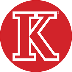 The College K on a red background